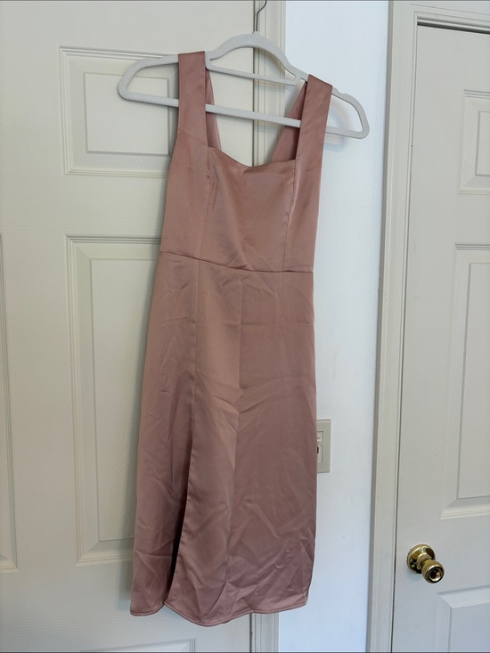Show Me Your MuMu Dresses & Skirts - Show Me Your MuMu Dusty Pink Satin Midi Dress
